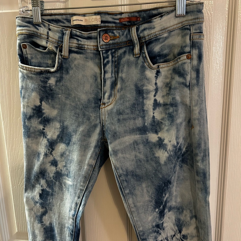 Pilcro Blue Tie-Dye Jeans Size 26 worn once